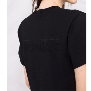 Helmut Lang logo cropped tee shirt